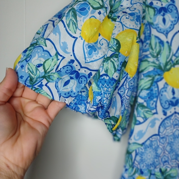 Blue and Yellow Maxi Dress - Picture 8 of 11